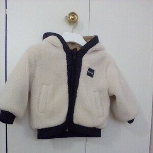 BOSS Kidswear logo-patch reversible jacket